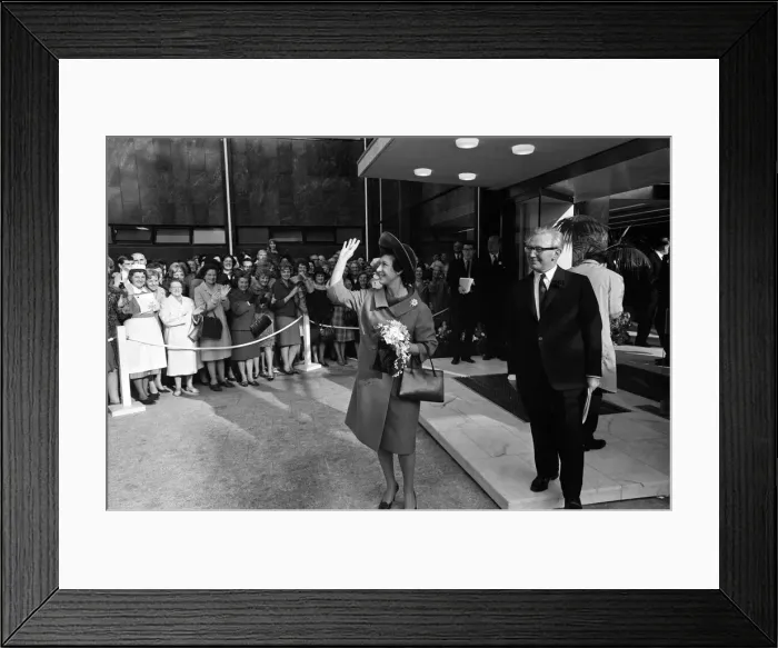 Framed Print : Princess Margaret, Countess of Snowdon opens the new Birmingham Post & Mail offices