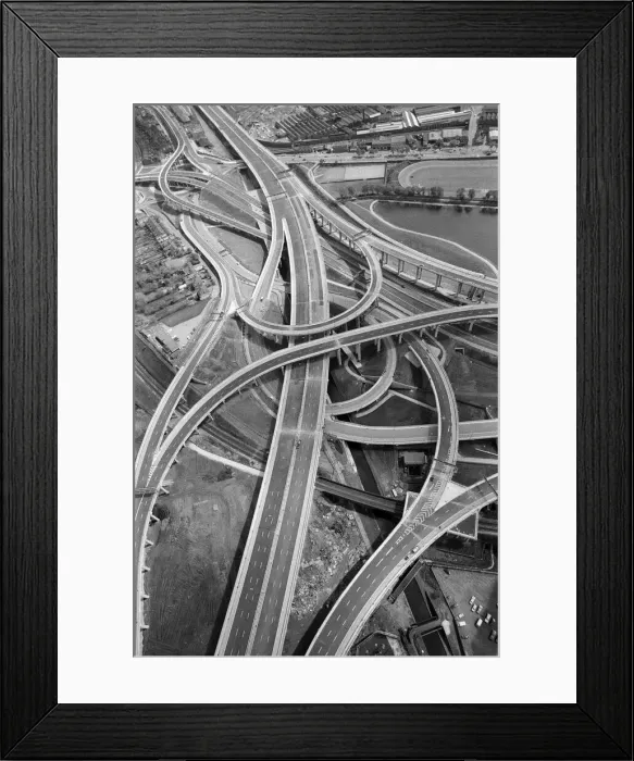 Framed Print : Aerial view of Spaghetti Junction. When it opens it will be the most complex highway