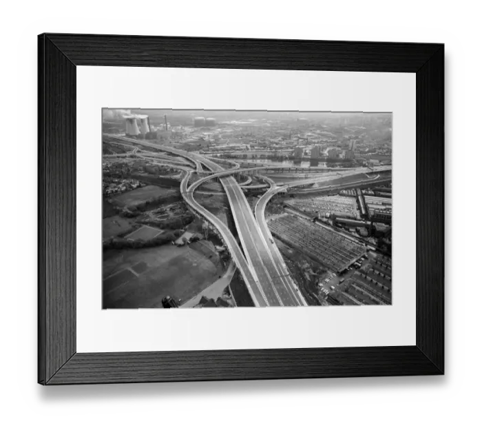 Framed Print : Aerial view of Spaghetti Junction. When it opens it will be the most complex highway