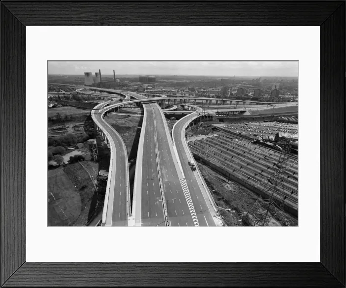 Framed Print : Aerial view of Spaghetti Junction. When it opens it will be the most complex highway