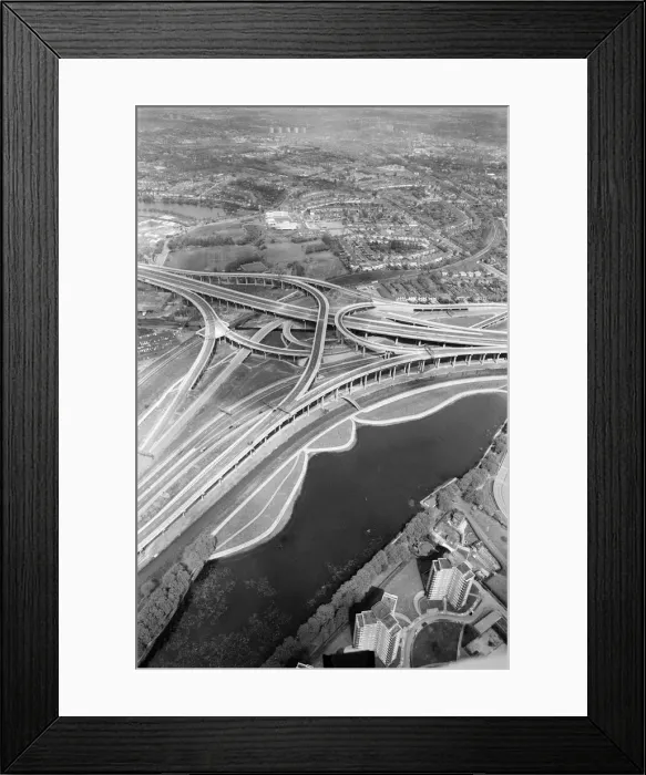 Framed Print : Aerial view of Spaghetti Junction. When it opens it will be the most complex highway
