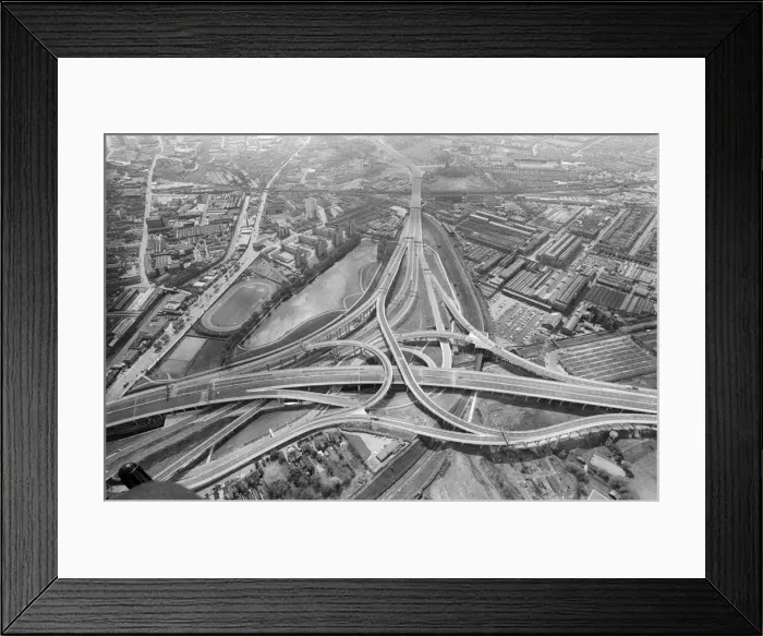 Framed Print : Aerial view of Spaghetti Junction. When it opens it will be the most complex highway