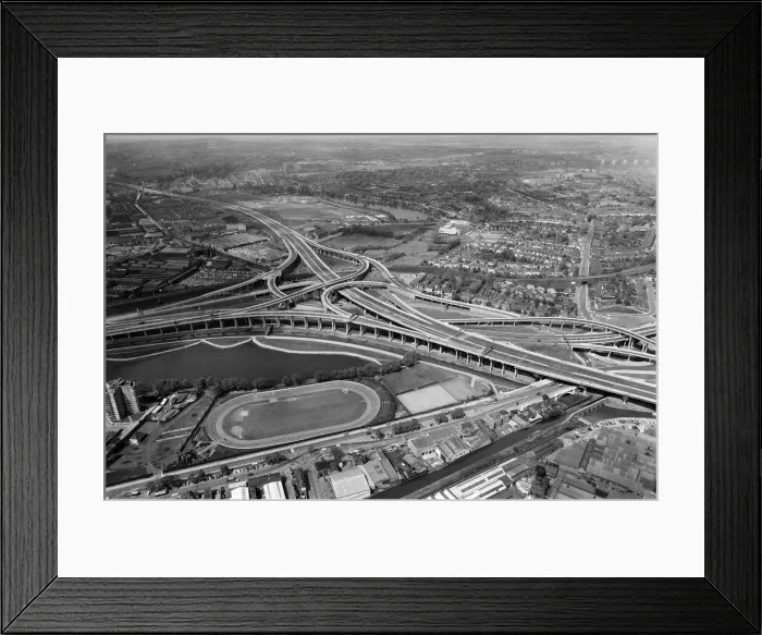 Framed Print : Aerial view of Spaghetti Junction. When it opens it will be the most complex highway