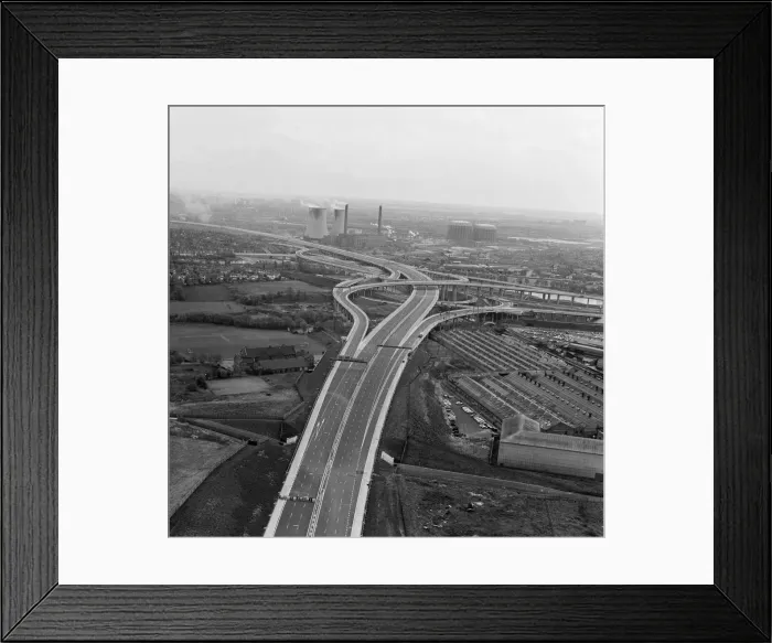 Framed Print : Aerial view of Spaghetti Junction. When it opens it will be the most complex highway