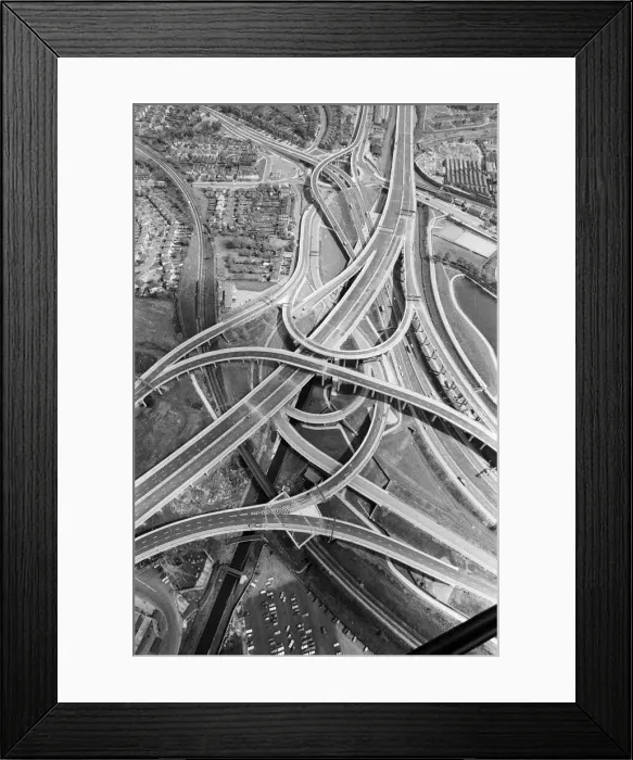 Framed Print : Aerial view of Spaghetti Junction. When it opens it will be the most complex highway