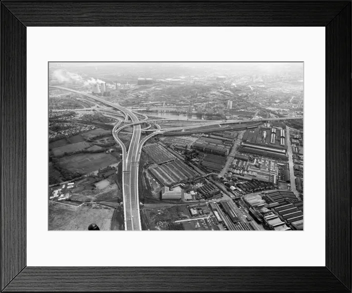 Framed Print : Aerial view of Spaghetti Junction. When it opens it will be the most complex highway