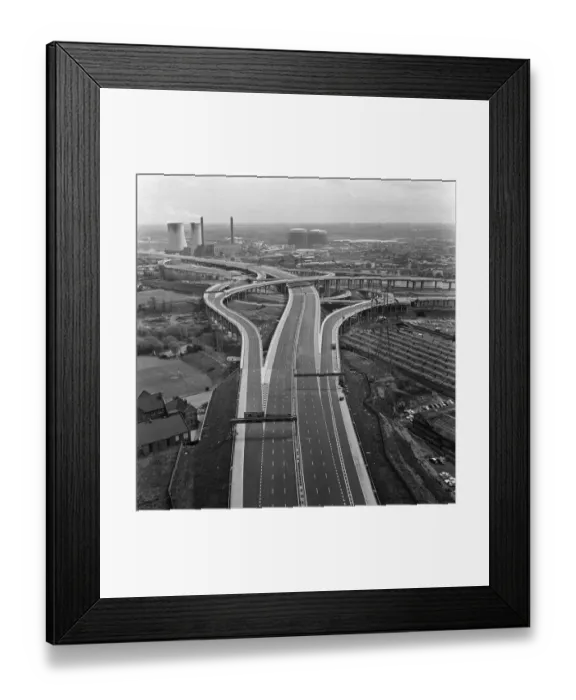 Framed Print : Aerial view of Spaghetti Junction. When it opens it will be the most complex highway