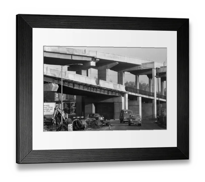 Framed Print : The M6 interchange at Gravelly Hill under construction, also known as Spaghetti Junction Framed Print : The M6 interchange at Gravelly Hill under construction, also known as Spaghetti Junction