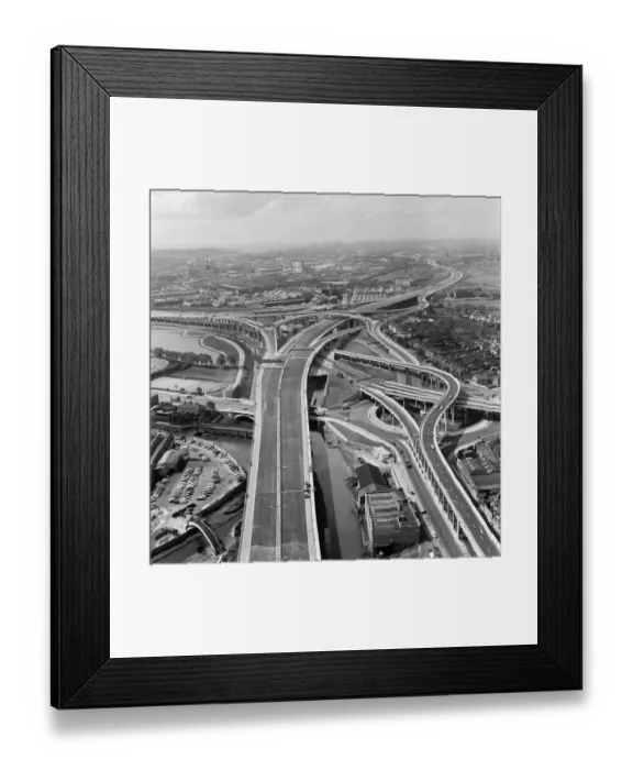 Framed Print : Aerial view of Spaghetti Junction. When it opens it will be the most complex highway