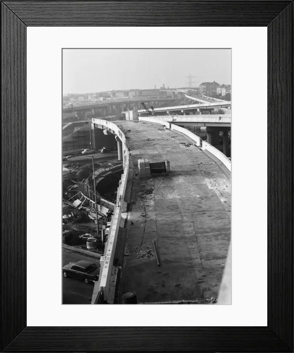 Framed Print : The M6 interchange at Gravelly Hill under construction, also known as Spaghetti Junction Framed Print : The M6 interchange at Gravelly Hill under construction, also known as Spaghetti Junction