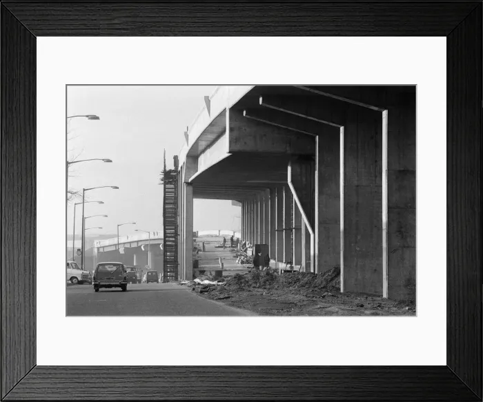 Framed Print : The M6 interchange at Gravelly Hill under construction, also known as Spaghetti Junction Framed Print : The M6 interchange at Gravelly Hill under construction, also known as Spaghetti Junction