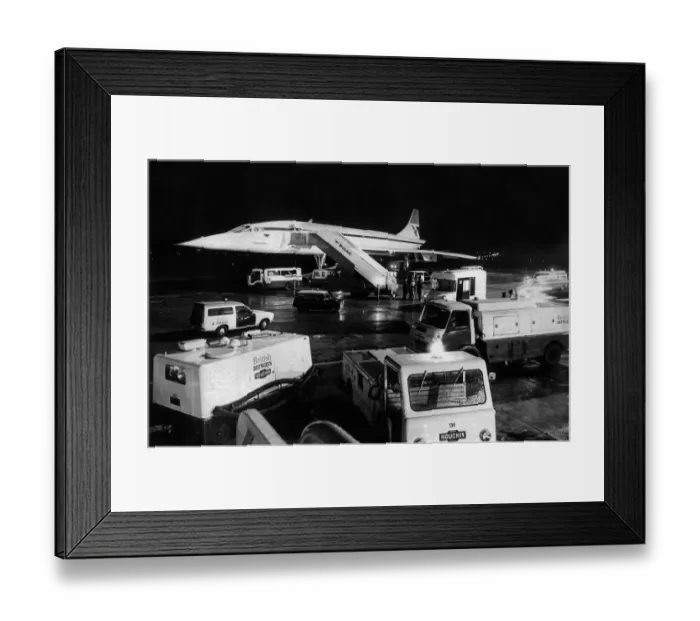 Framed Print : British Airways Concorde pays a surprise visit to Manchester Airport following Framed Print : British Airways Concorde pays a surprise visit to Manchester Airport following