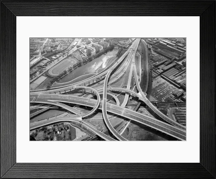 Framed Print : Aerial view of Spaghetti Junction. When it opens it will be the most complex highway
