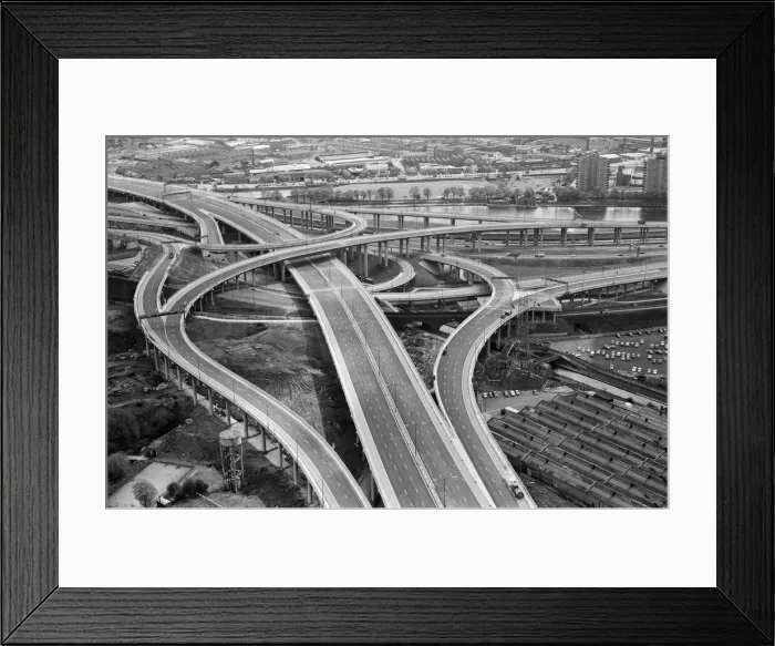 Framed Print : Aerial view of Spaghetti Junction. When it opens it will be the most complex highway