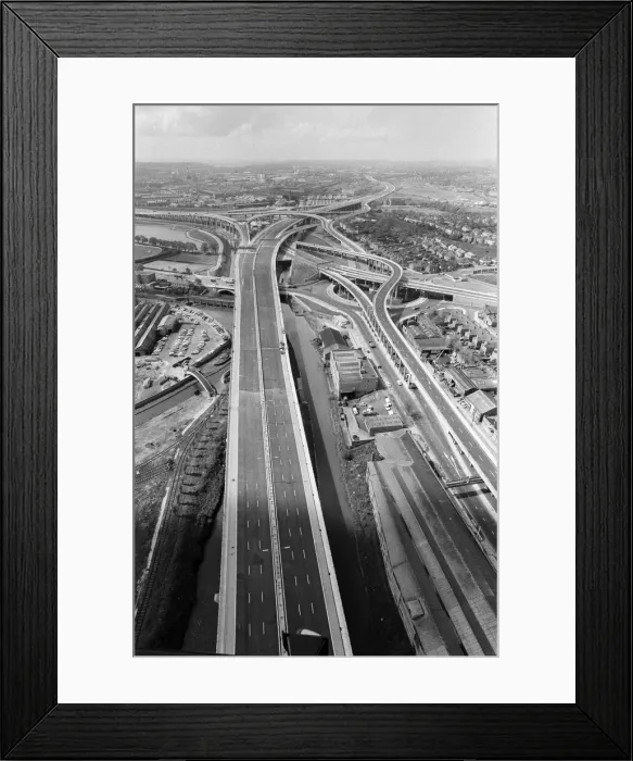 Framed Print : Aerial view of Spaghetti Junction. When it opens it will be the most complex highway