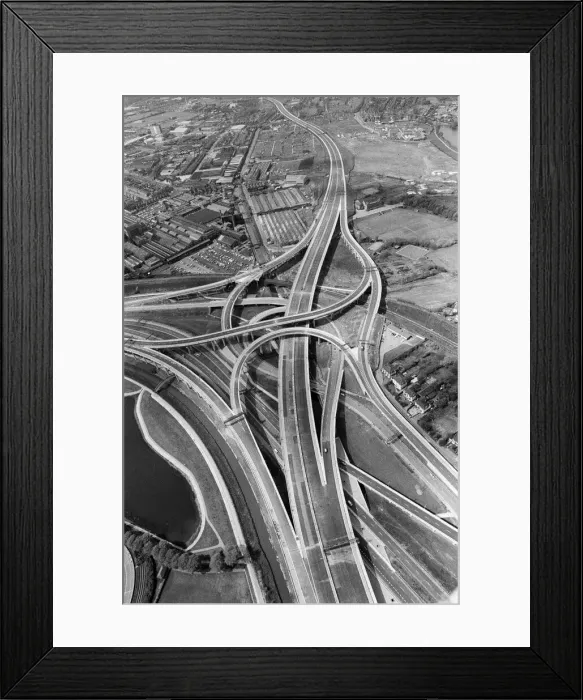 Framed Print : Aerial view of Spaghetti Junction. When it opens it will be the most complex highway