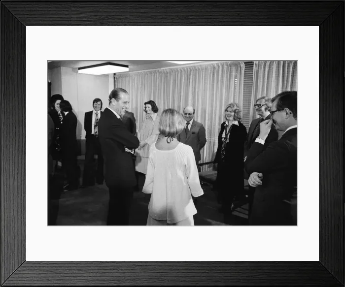 Framed Print : Prince Philip, Duke of Edinburgh, visits the offices of the Daily Mirror, Holborn office Framed Print : Prince Philip, Duke of Edinburgh, visits the offices of the Daily Mirror, Holborn office