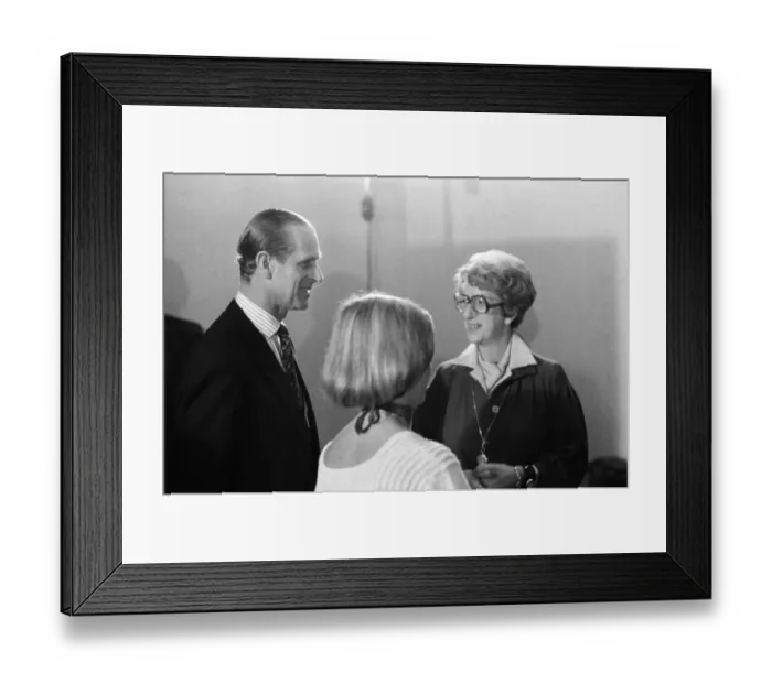 Framed Print : Prince Philip, Duke of Edinburgh, visiting the offices of the Daily Mirror Newspaper in