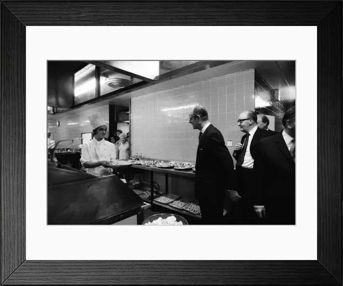Framed Print : Prince Philip, Duke of Edinburgh, visiting the offices of the Daily Mirror Newspaper in Framed Print : Prince Philip, Duke of Edinburgh, visiting the offices of the Daily Mirror Newspaper in