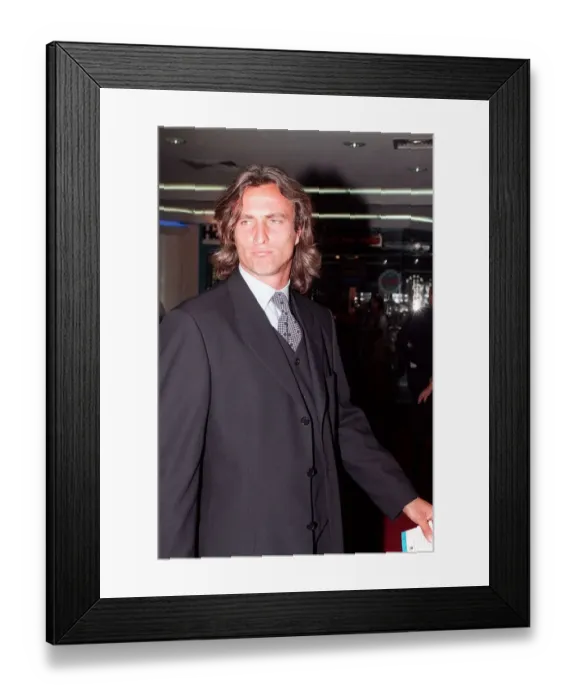 Framed Print : David Ginola at film premiere of Conspiracy Theory 1997 Framed Print : David Ginola at film premiere of Conspiracy Theory 1997