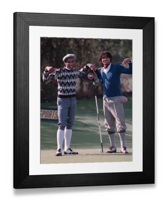 Framed Print : Les Ferdinand Newcastle FC Football player and Ruud Gullit Chelsea Football Player both