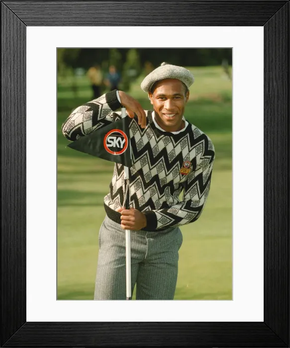 Framed Print : Les Ferdinand Newcastle FC Football player dress up as a 1920