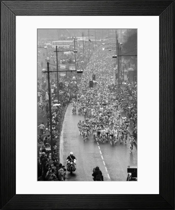Framed Print : London Marathon 1981, Sponsored by Gillette, Sunday 29th March 1981 Framed Print : London Marathon 1981, Sponsored by Gillette, Sunday 29th March 1981