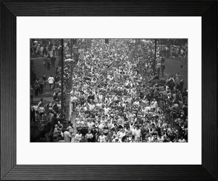 Framed Print : London Marathon 1981, Sponsored by Gillette, Sunday 29th March 1981 Framed Print : London Marathon 1981, Sponsored by Gillette, Sunday 29th March 1981