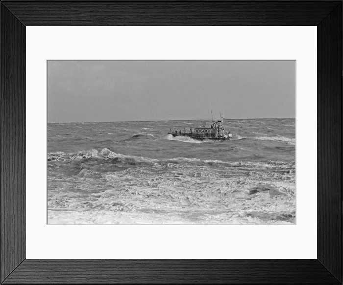 Framed Print : The R. N. L. B. Sealink Endeavour 12-002 Mersey Class Lifeboat seen here being put through Framed Print : The R. N. L. B. Sealink Endeavour 12-002 Mersey Class Lifeboat seen here being put through