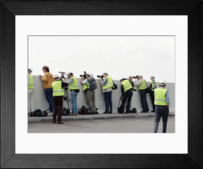 Framed Print : The first Eurostar test train hauled through the Channel Tunnel from France to Britain