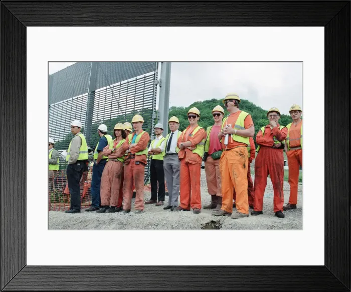 Framed Print : The first Eurostar test train hauled through the Channel Tunnel from France to Britain