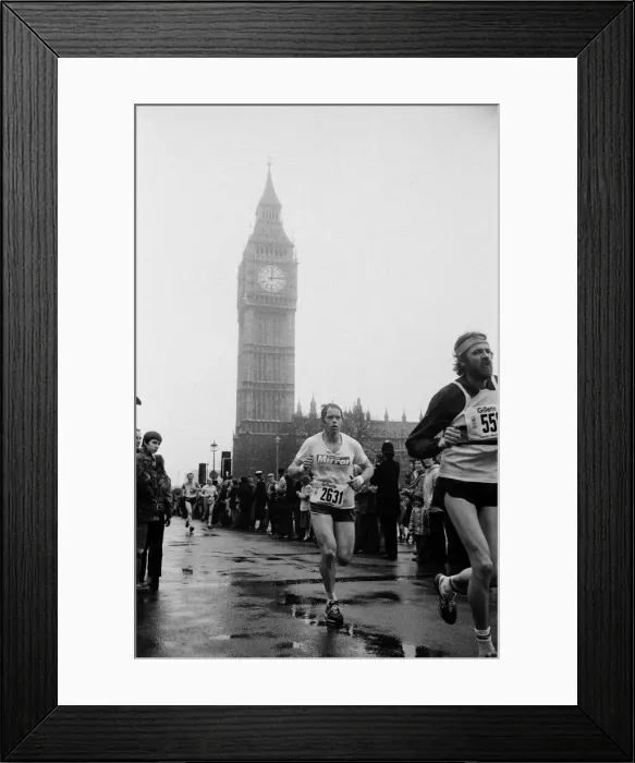 Framed Print : London Marathon 1981, Sponsored by Gillette, Sunday 29th March 1981 Framed Print : London Marathon 1981, Sponsored by Gillette, Sunday 29th March 1981