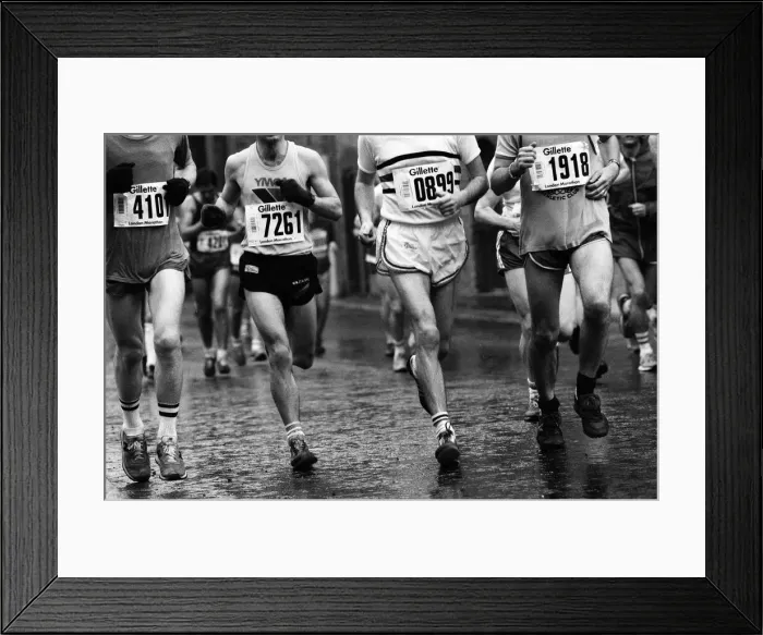 Framed Print : London Marathon 1981, Sponsored by Gillette, Sunday 29th March 1981 Framed Print : London Marathon 1981, Sponsored by Gillette, Sunday 29th March 1981