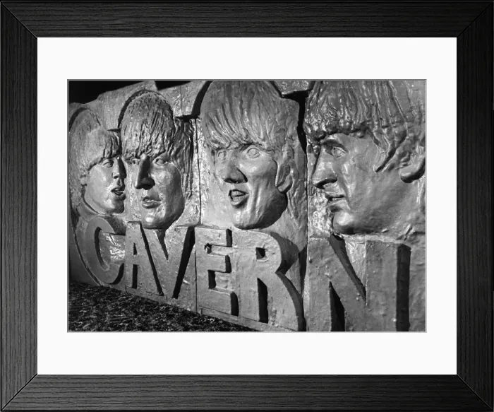 Framed Print : The Beatles, fibre glass sculpture designed by artist David Webster Framed Print : The Beatles, fibre glass sculpture designed by artist David Webster