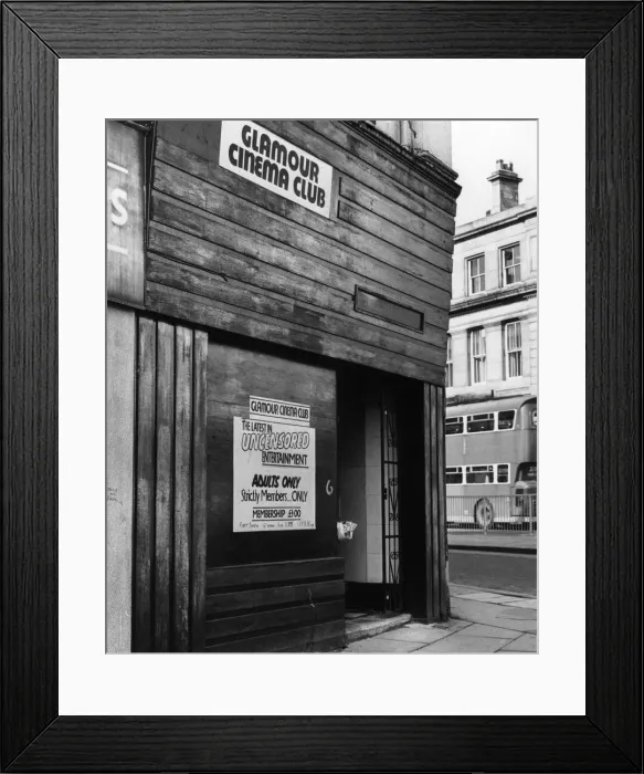 Framed Print : Glamour Cinema Club, Manchester Street, Liverpool, 18th March 1976 Framed Print : Glamour Cinema Club, Manchester Street, Liverpool, 18th March 1976