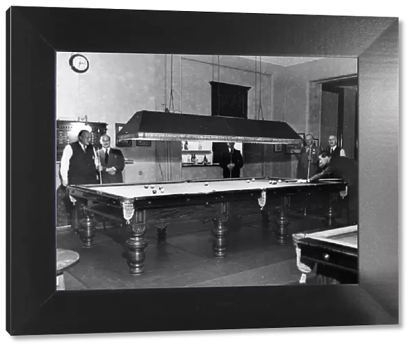 Billiard Room at the Racquet Club, Upper Parliament Street, Liverpool, December 1947