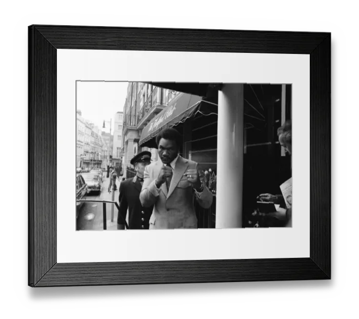 Framed Print : Heavyweight champion of the world, George Foreman in London