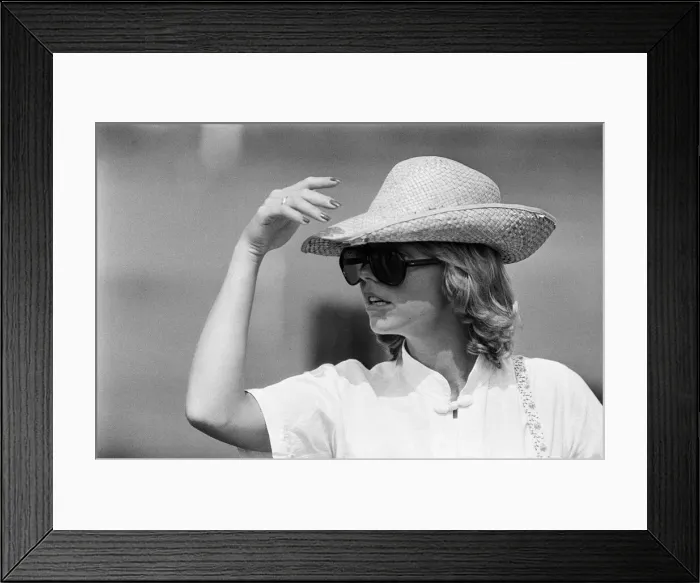 Framed Print : Davina Sheffield watches the polo at Taunton, Somerset. 10th September 1976 Framed Print : Davina Sheffield watches the polo at Taunton, Somerset. 10th September 1976