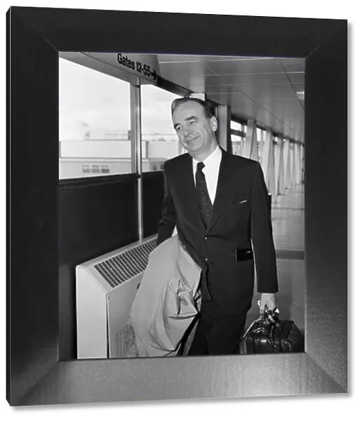Rupert Murdoch leaving Heathrow airport for New York. 11th March 1982