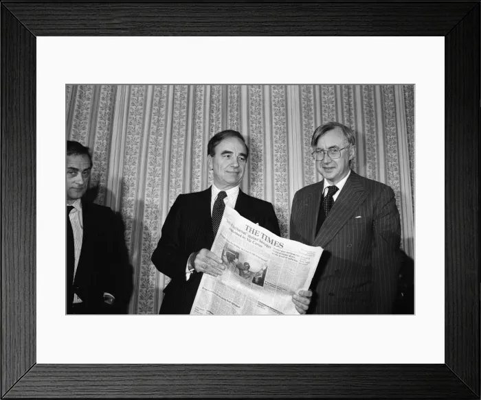 Framed Print : Rupert Murdoch buys The Times newspaper. Pictured at a press conference on the future of Framed Print : Rupert Murdoch buys The Times newspaper. Pictured at a press conference on the future of