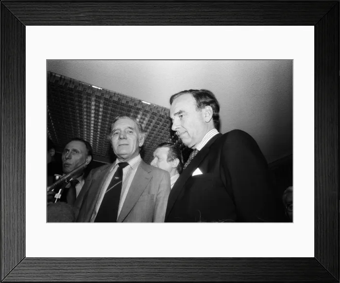 Framed Print : Rupert Murdoch (right) is about to be the new owner of The Times and Sunday Times Framed Print : Rupert Murdoch (right) is about to be the new owner of The Times and Sunday Times