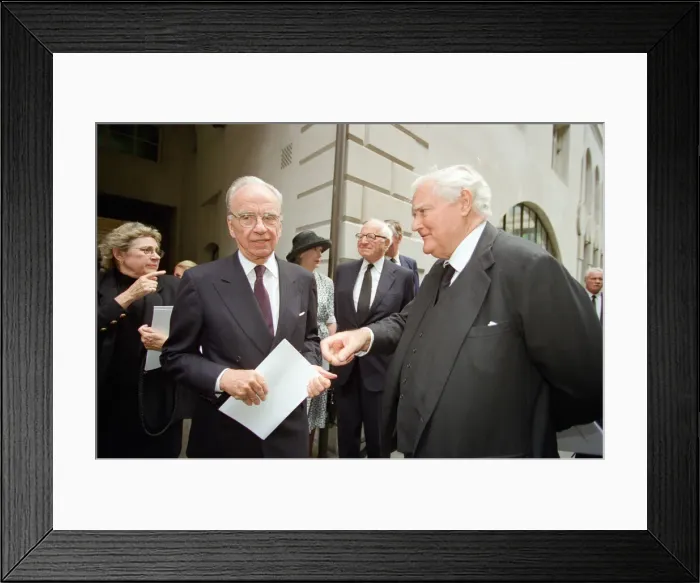 Framed Print : Memorial service for former Daily Mail editor Sir David English