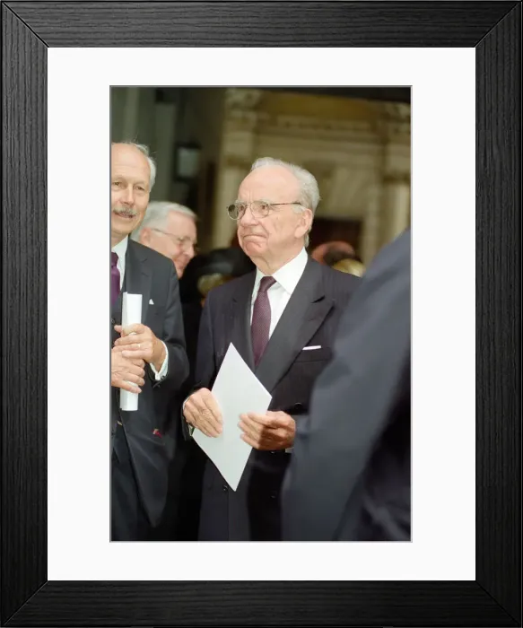 Framed Print : Memorial service for former Daily Mail editor Sir David English. Pictured, Rupert Murdoch Framed Print : Memorial service for former Daily Mail editor Sir David English. Pictured, Rupert Murdoch