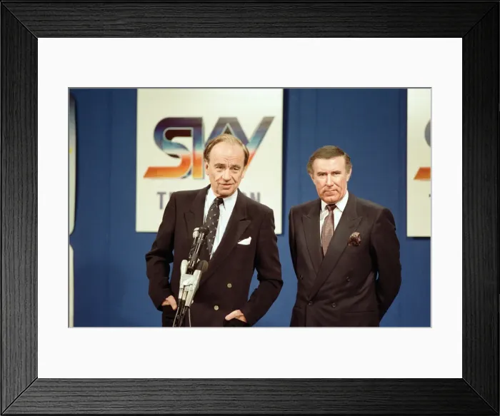Framed Print : The launch of Sky TV. Andrew Neil and Rupert Murdoch. 5th February 1989 Framed Print : The launch of Sky TV. Andrew Neil and Rupert Murdoch. 5th February 1989