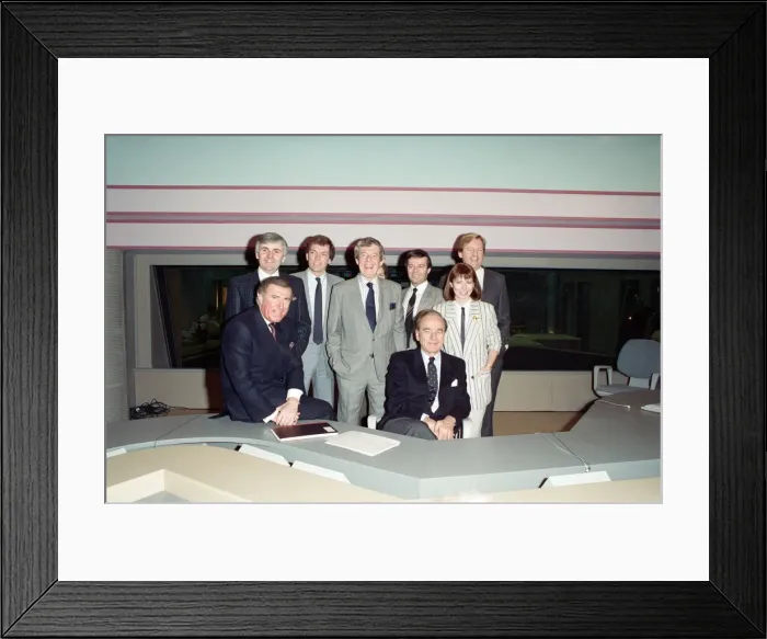 Framed Print : The launch of Sky TV. Attendees, including Andrew Neil, Rupert Murdoch, Kay Burley Framed Print : The launch of Sky TV. Attendees, including Andrew Neil, Rupert Murdoch, Kay Burley