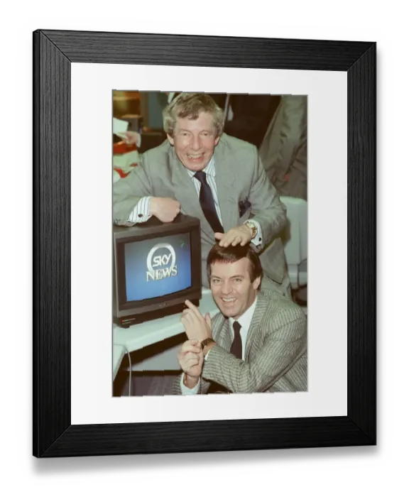 Framed Print : The launch of Sky TV. Tony Blackburn and Derek Jameson. 5th February 1989 Framed Print : The launch of Sky TV. Tony Blackburn and Derek Jameson. 5th February 1989
