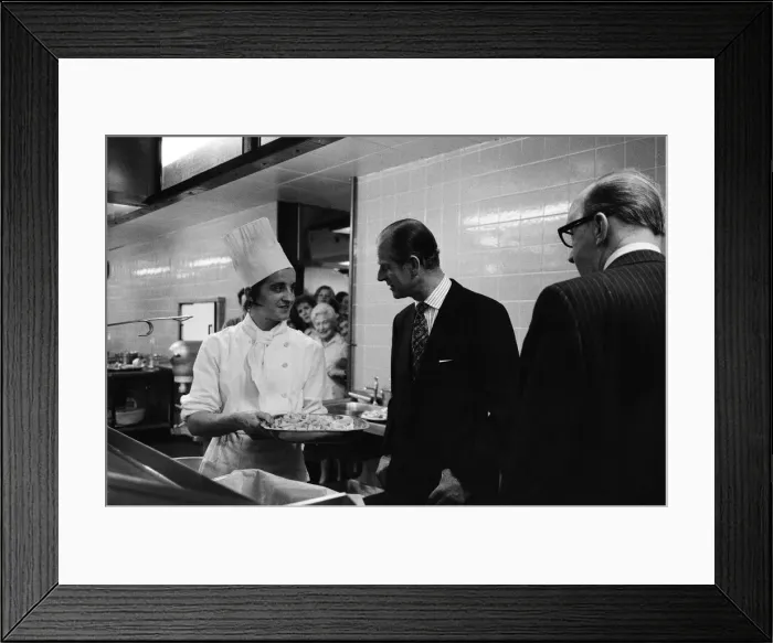Framed Print : Prince Philip, Duke of Edinburgh, visits the offices of the Daily Mirror, Holborn office