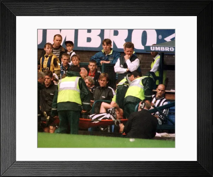 Framed Print : ALAN SHEARER IS CARRIED OFF 26 JULY 1997 ALAN SHEARER FOOTBALL NEWCASTLE UNITED IS Framed Print : ALAN SHEARER IS CARRIED OFF 26 JULY 1997 ALAN SHEARER FOOTBALL NEWCASTLE UNITED IS