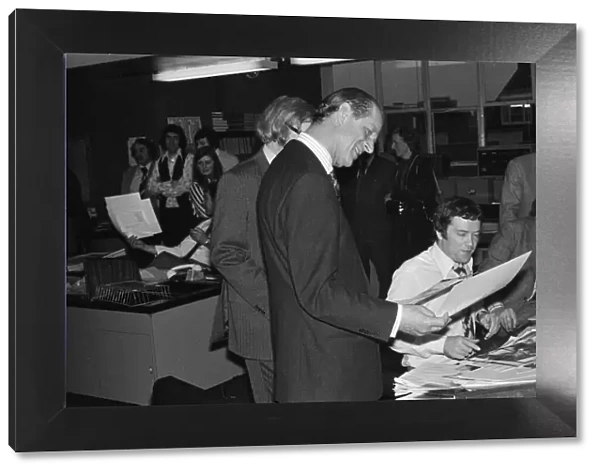 Prince Philip, Duke of Edinburgh, visits the offices of the Daily Mirror, Holborn office