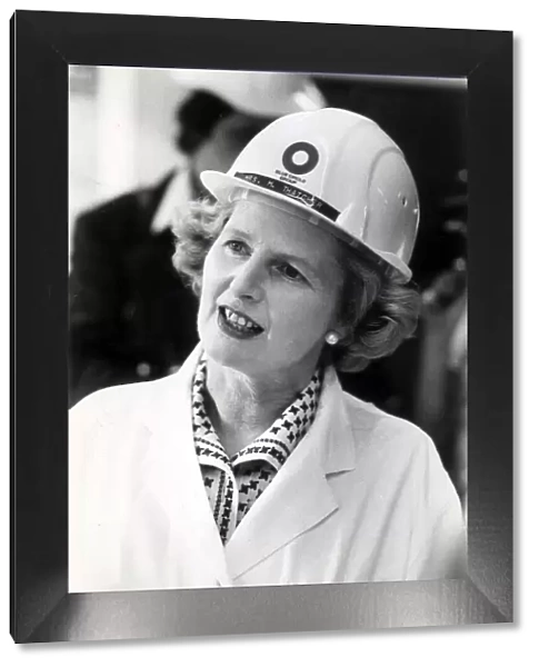 Margaret Thatcher on a visit to the Blue Circle Cement plant at Nortfleet